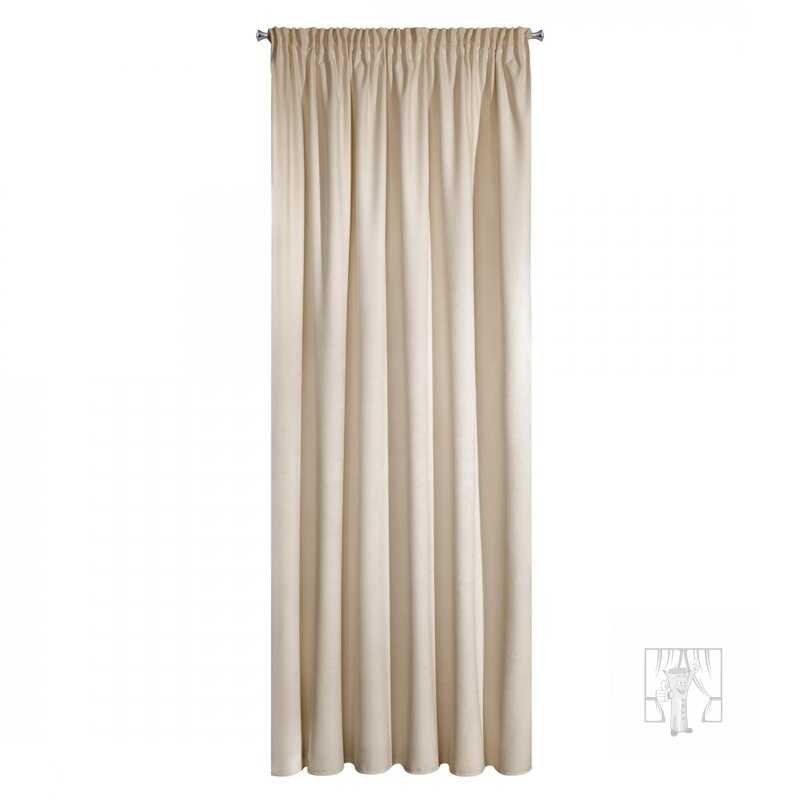 Záves VILLA na páske béžový 140x270cm