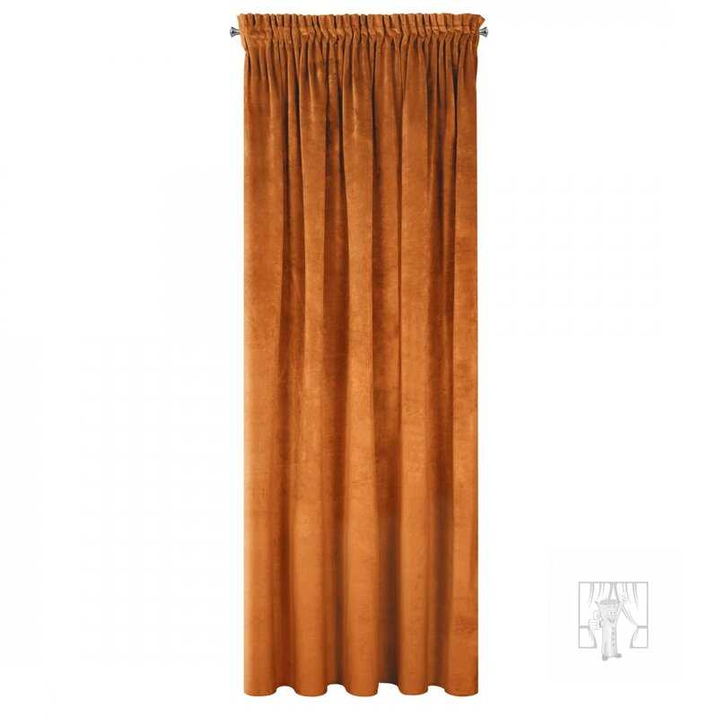 Záves VILLA na páske tehlový 140x270cm