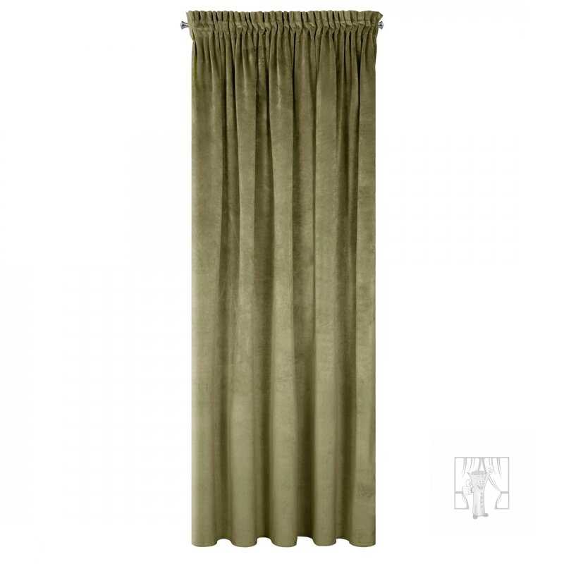 Záves VILLA na páske olivový 140x270cm