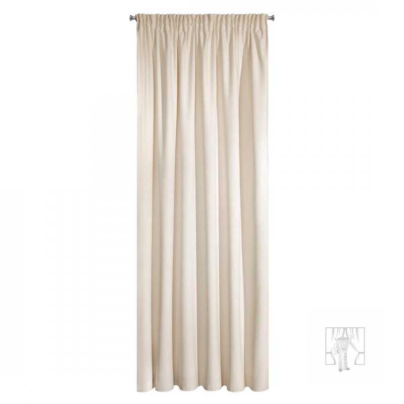 Záves VILLA na páske svetlý béžový 140x270cm
