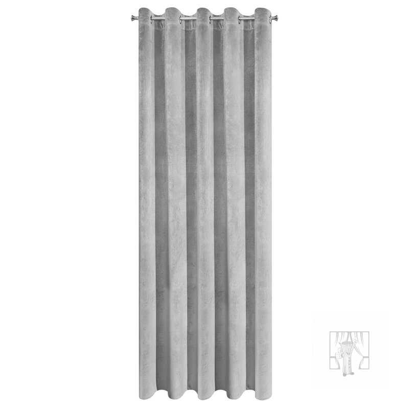 Záves VILLA na krúžkoch oceľový 140x250cm