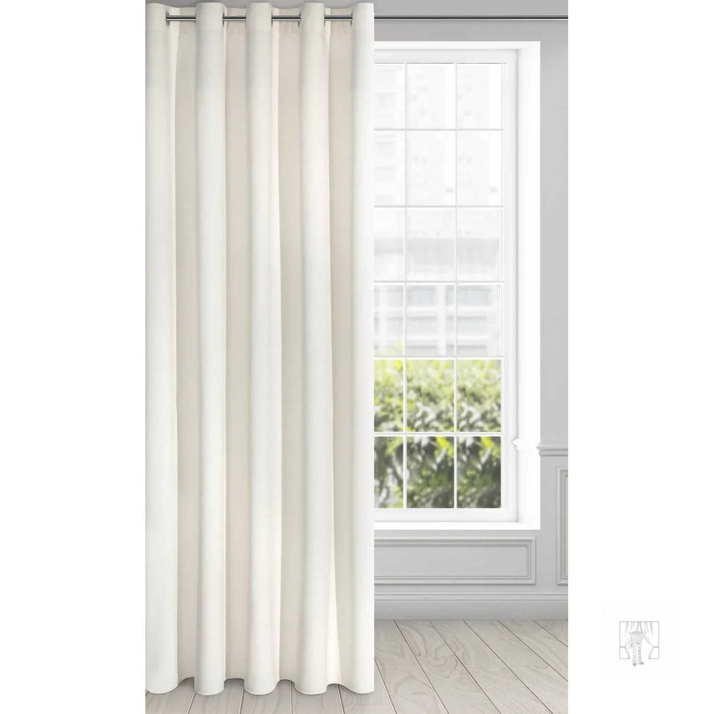 Záves RIA na krúžkoch krémový 140x250cm