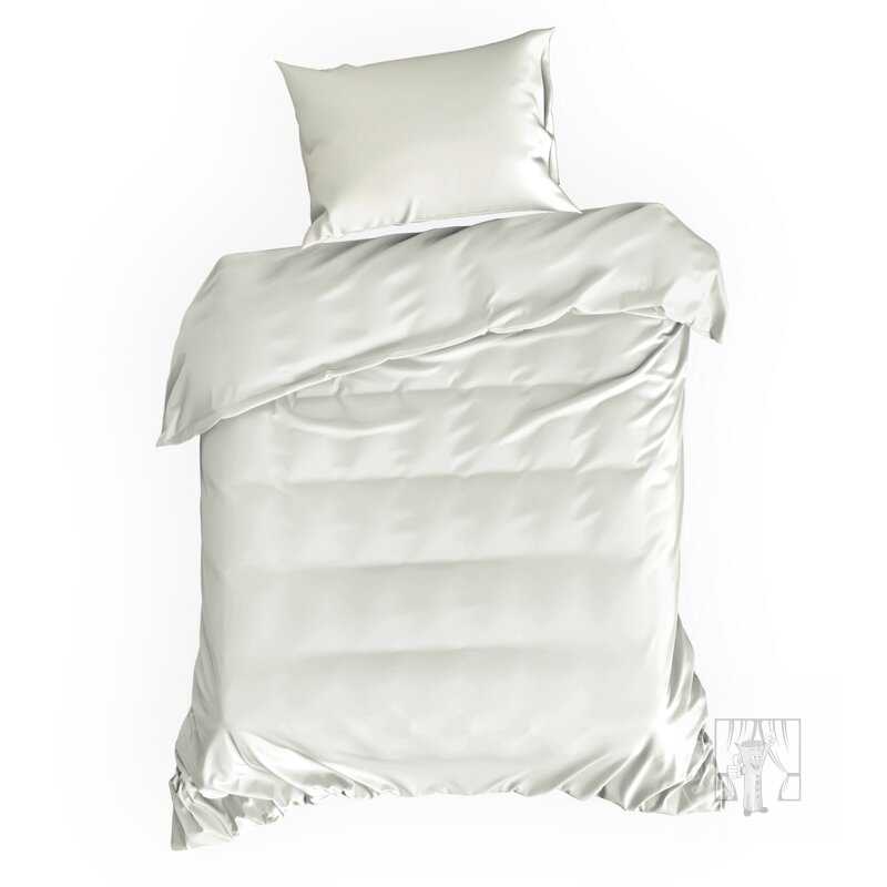 Posteľná bielizeň z bavlneného saténu NOVA3 140x200cm + 70x90cm, krémová