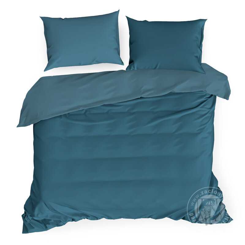 Posteľná bielizeň z bavlneného saténu NOVA3 140x200cm + 70x90cm, tyrkysová