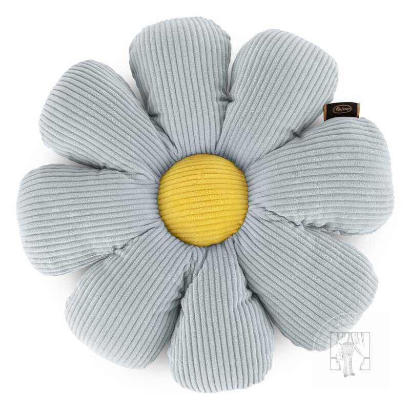 Dekoračný vankúš FLOWER 37x37cm svetlosivý