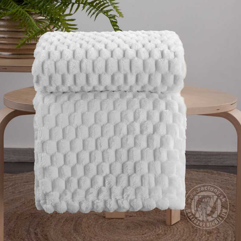 Deka z mikroflanelu CINDY6 170x210cm biela