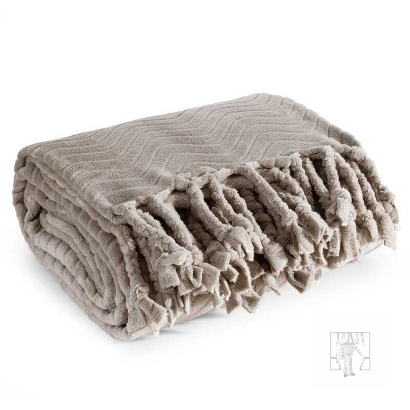 Deka so strapcami EMMA 150x200 cm béžová