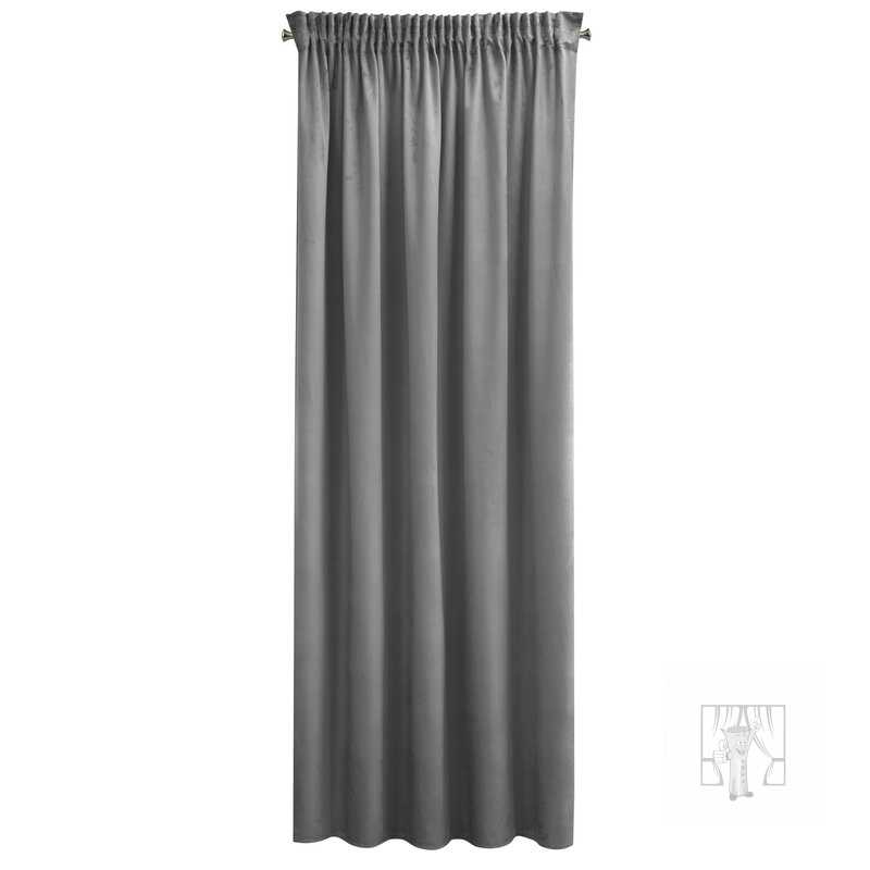 Záves PIERRE CARDIN SIBEL na páske tmavosivý 140x270cm