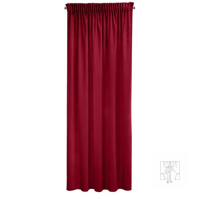 Záves PIERRE CARDIN SIBEL na páske bordový 140x270cm