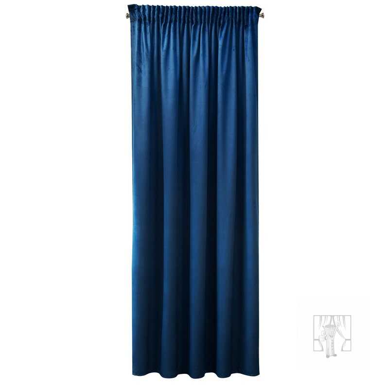 Záves PIERRE CARDIN SIBEL na páske tmavomodrý 140x270cm