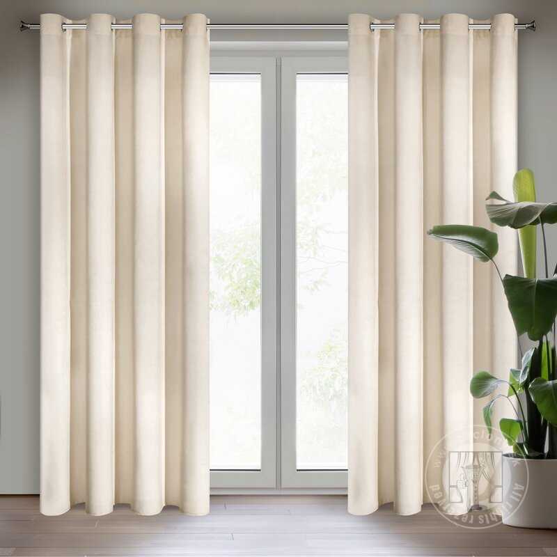 Záves RIA na krúžkoch svetlobéžový 140x250cm