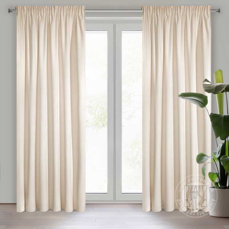 Záves RIA na páske svetlobéžový 140x270cm