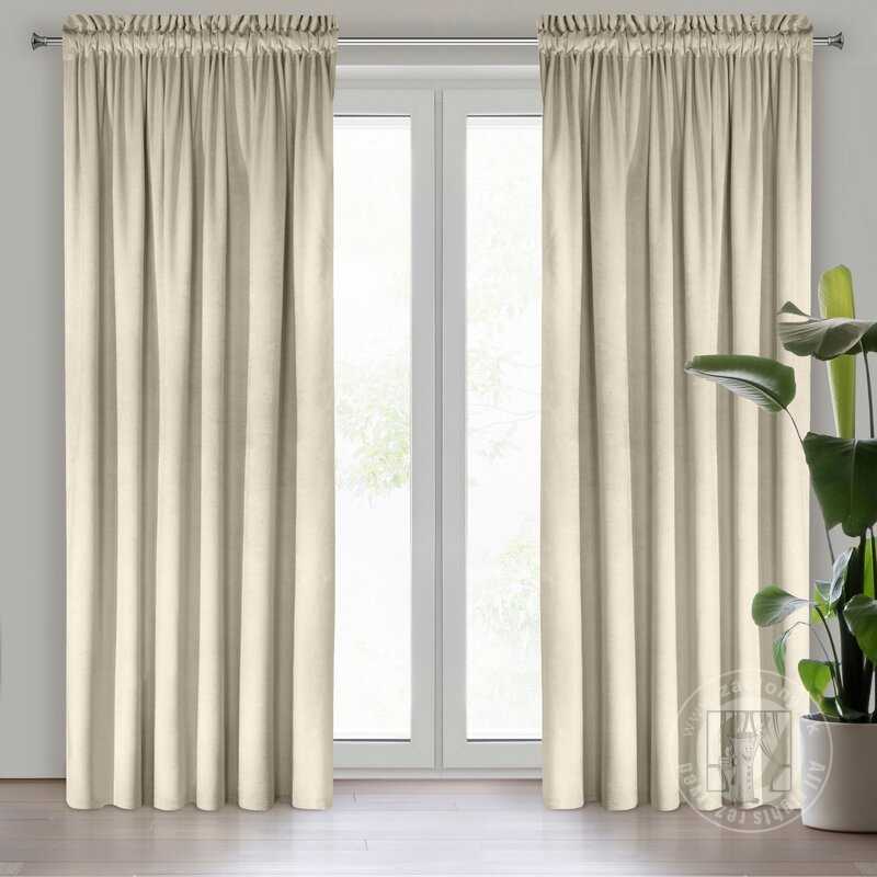 Záves MELANIE na páske krémový 140x270cm