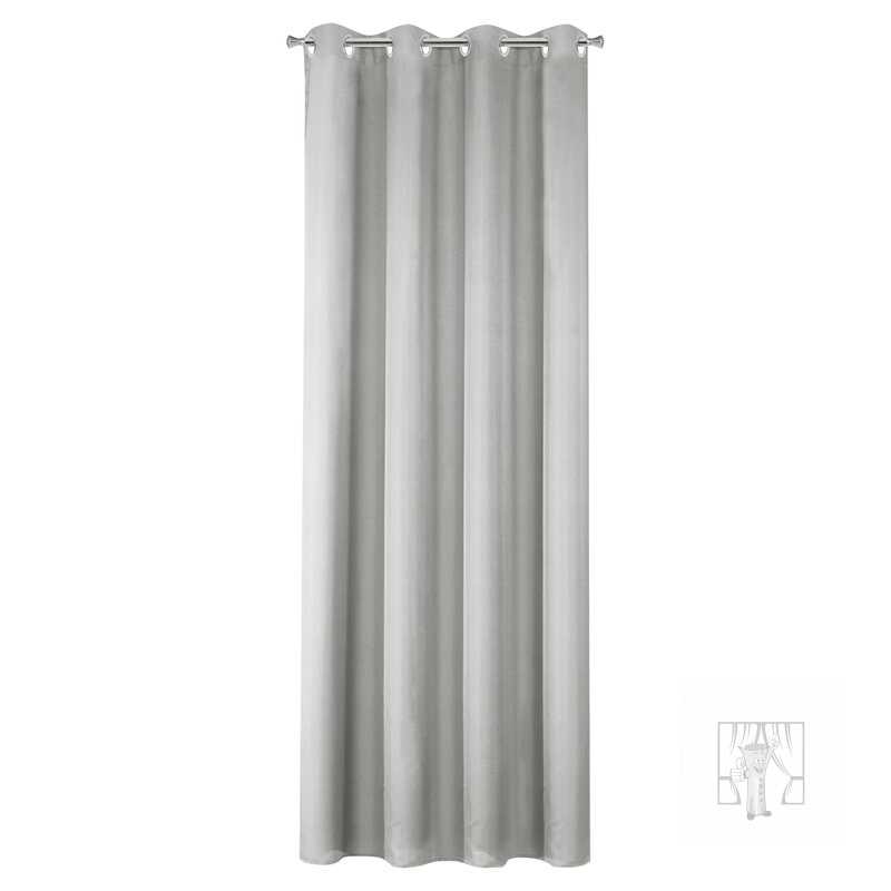 Záves RITA na krúžkoch oceľový 140x250cm