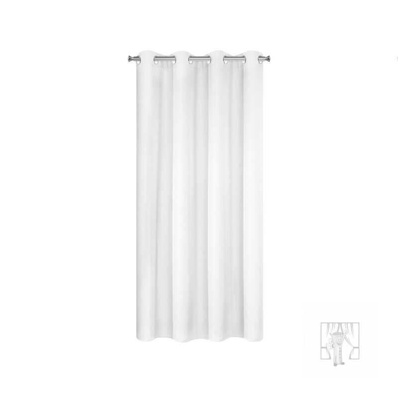 Krátky záves RITA na krúžkoch biely 140x175cm
