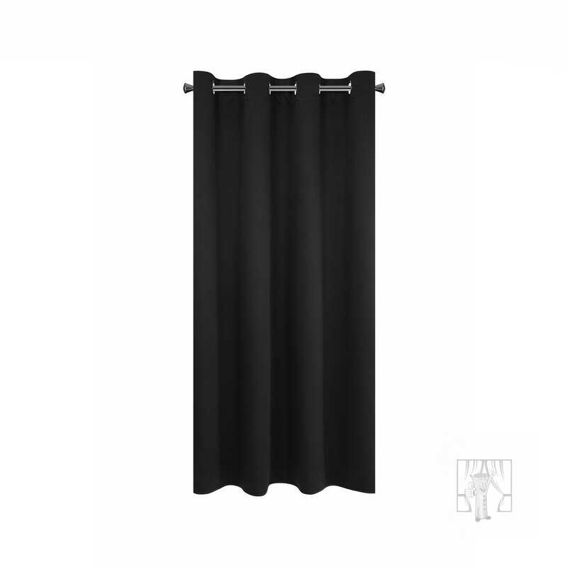 Záves LOGAN na krúžkoch 140x175cm čierny