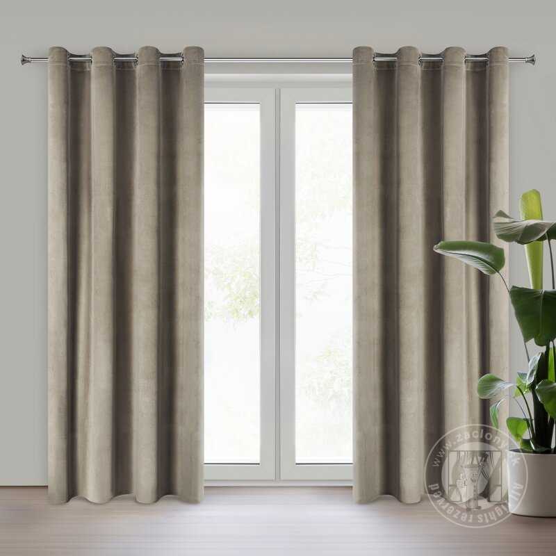 Záves MELANIE na krúžkoch hnedý 140x250cm