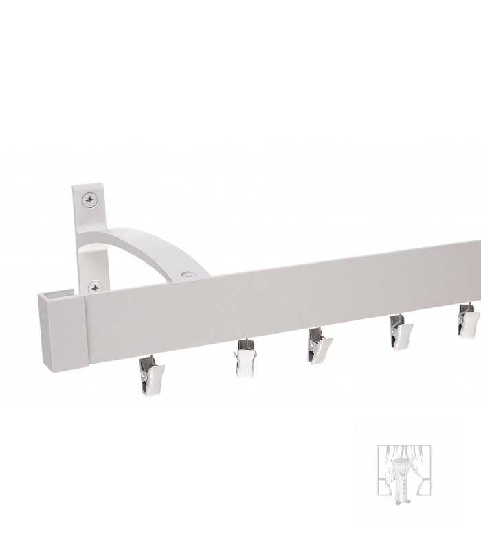 Hliníková garniža LUXOR Inox so štipcami