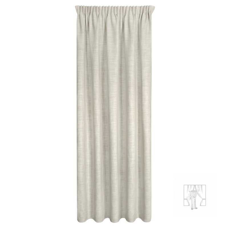 Záves ROSI na páske tmavobéžová 140x270cm