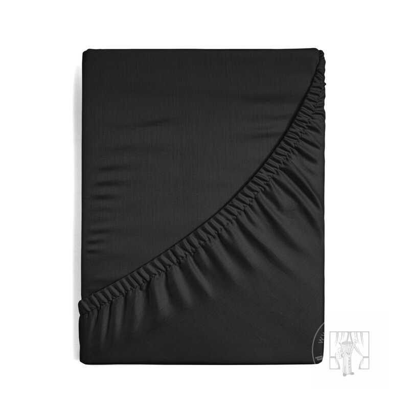 Plachta z bavlneného saténu NOVA3 160x200 cm čierna
