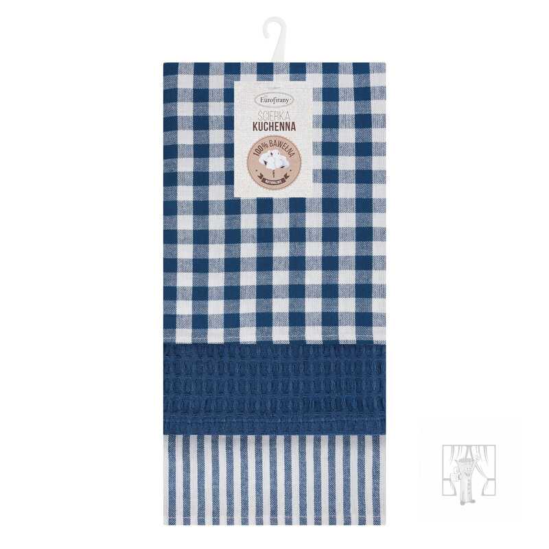 Sada bavlnených kuchynských utierok LUCY 50x70 cm modré 3ks