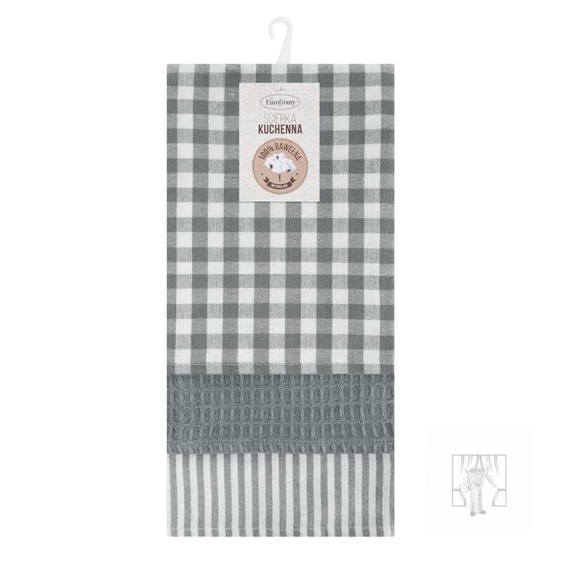 Sada bavlnených kuchynských utierok LUCY 50x70 cm sivé 3ks