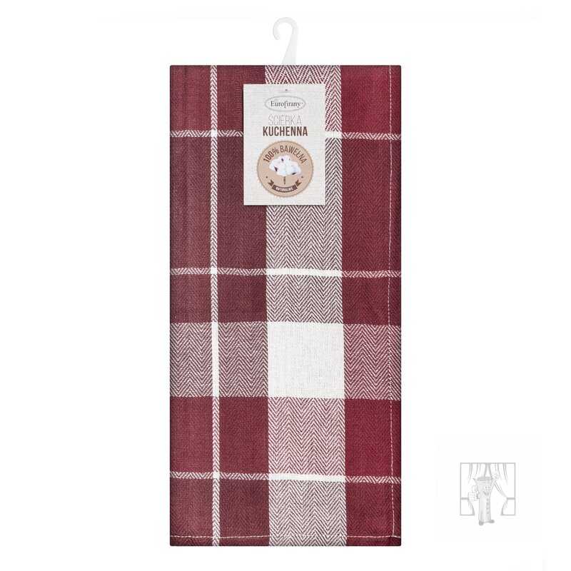 Sada bavlnených kuchynských utierok MONA 50x70 cm bordové 2ks