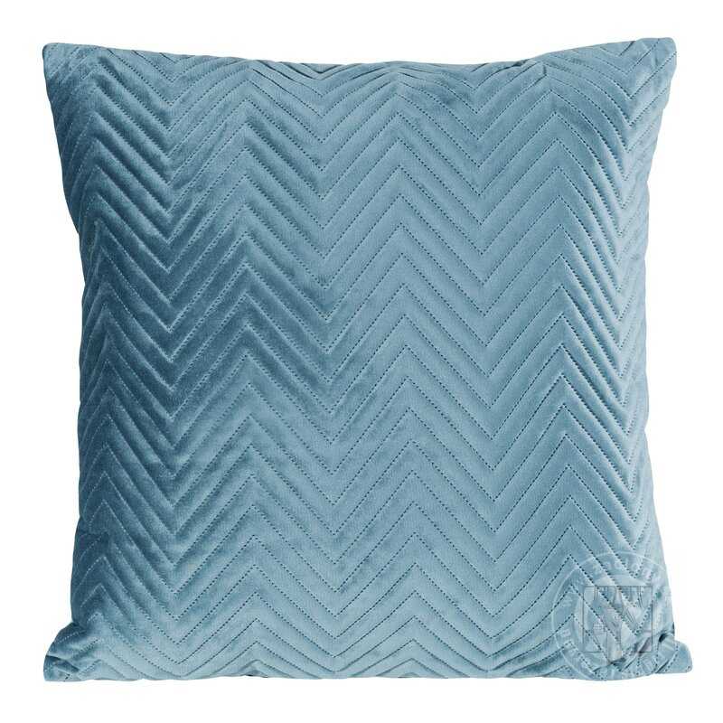 Zamatová obliečka na vankúš SOFIA 45x45 cm svetlomodrá