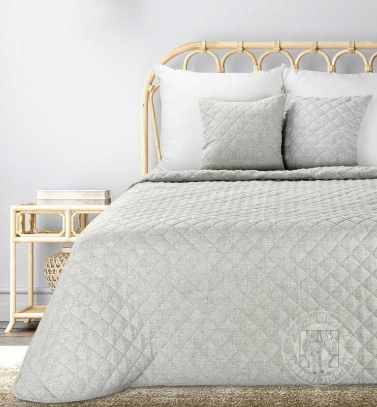 Prehoz na posteľ s ľanovou štruktúrou LEN1 220x240 cm béžový