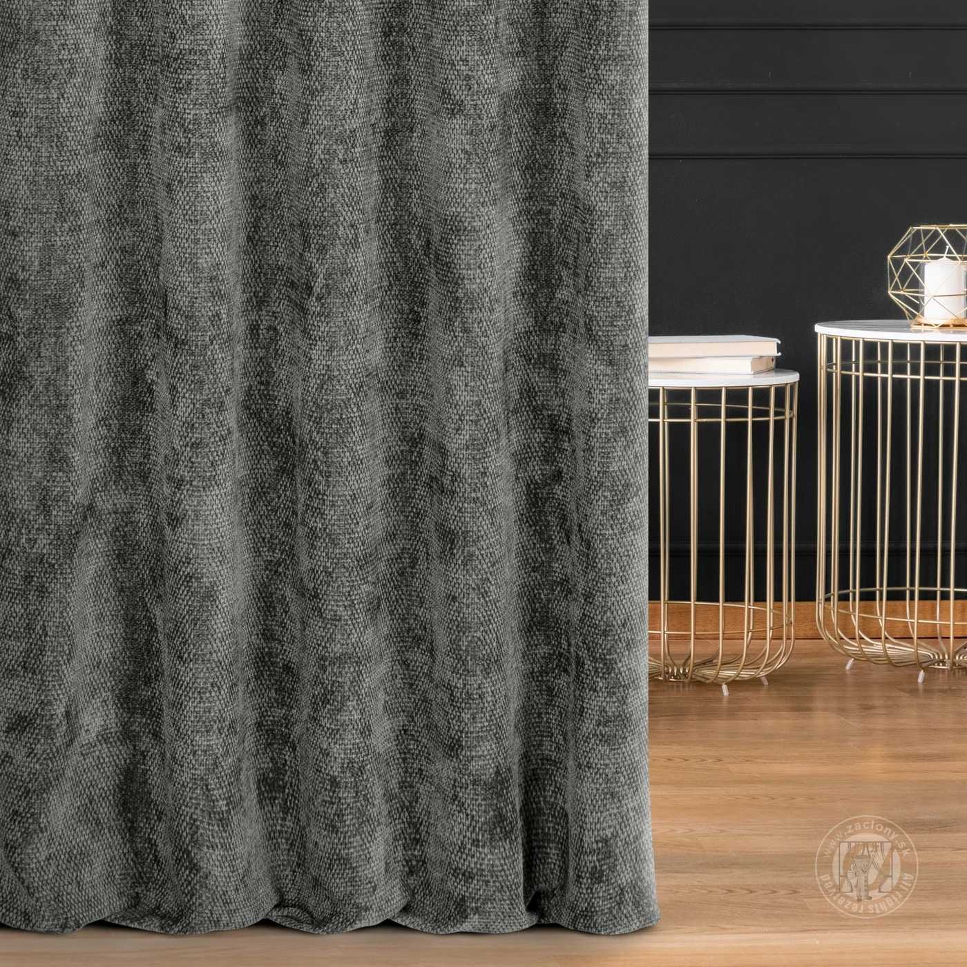 Šenilový záves ALETA 280 cm popolavý