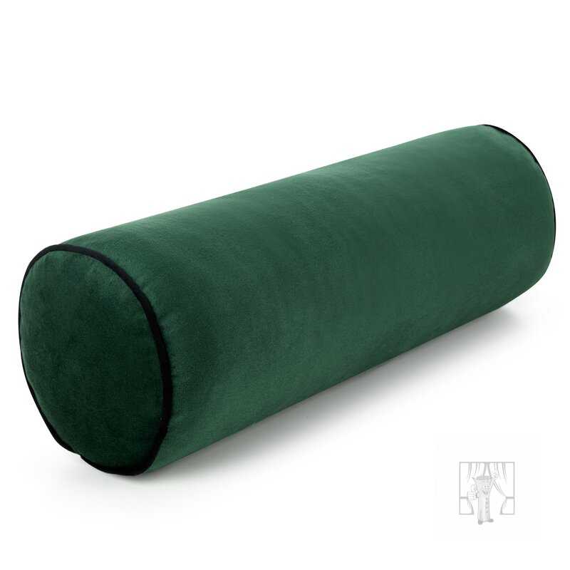 Vankúš valec GAJA5 s lemovaním 15x45 cm tmavozelený