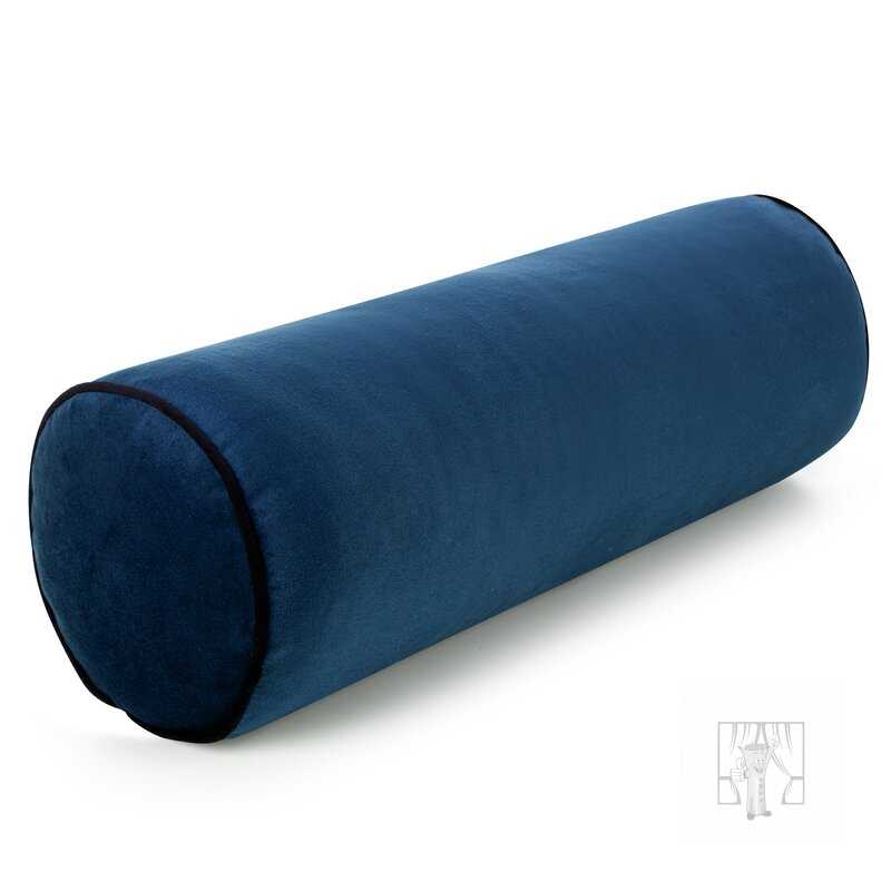 Vankúš valec GAJA5 s lemovaním 15x45 cm granátový