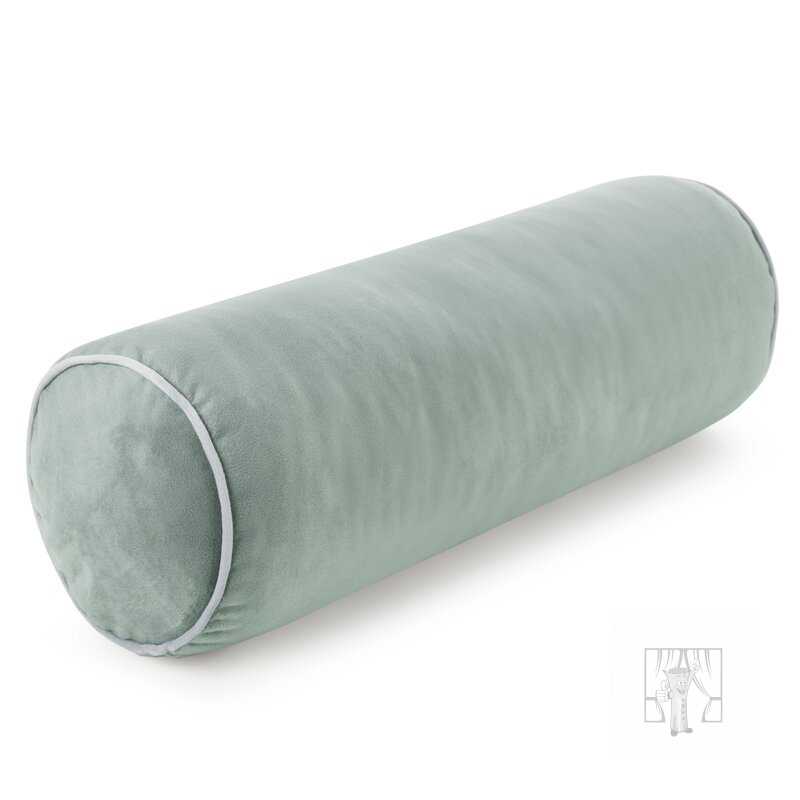 Vankúš valec GAJA5 s lemovaním 15x45 cm šalviový