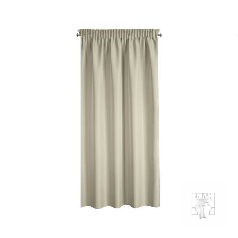 Krátky záves RITA na páske cappuccino 140x175cm