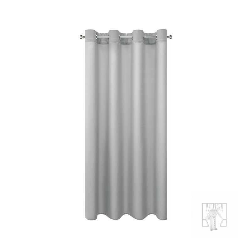 Krátky záves RITA na krúžkoch oceľový 140x175cm