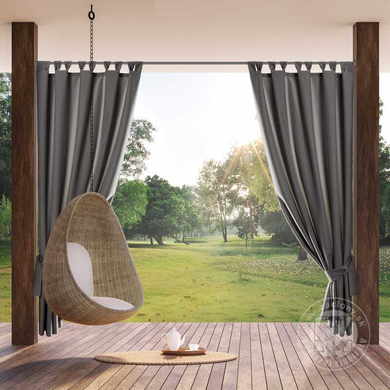 Záves na terasu GARDEN na pútkach 155x220 cm tmavosivý