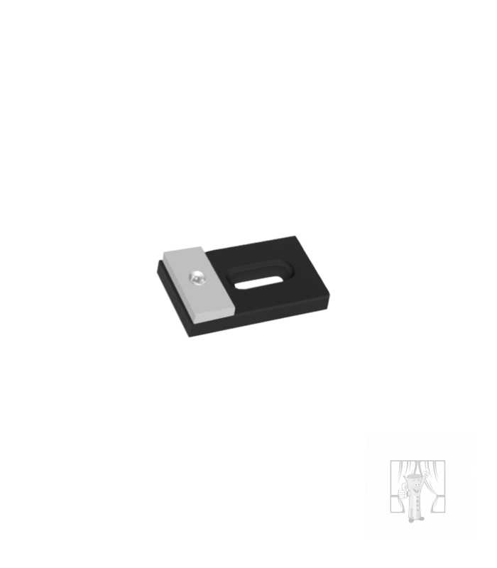 Stropný držiak LUXOR Čierny - Jednoduchý