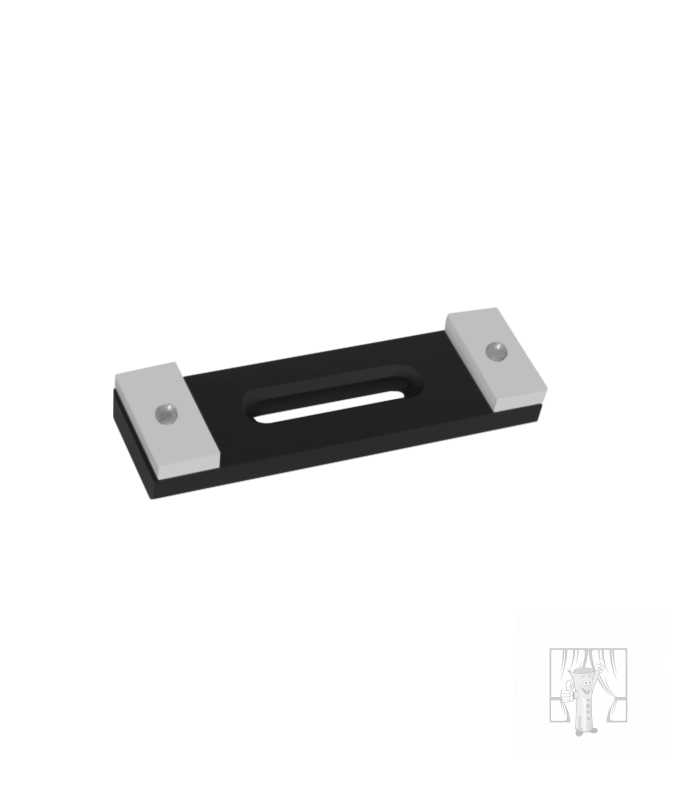 Stropný držiak LUXOR Čierny - Dvojitý