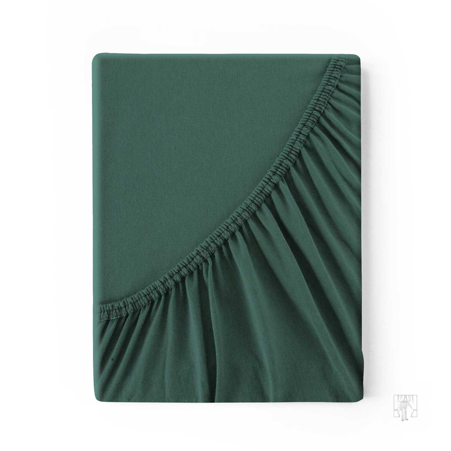 Napínacia plachta JERSEY3 180x200 cm tmavozelená