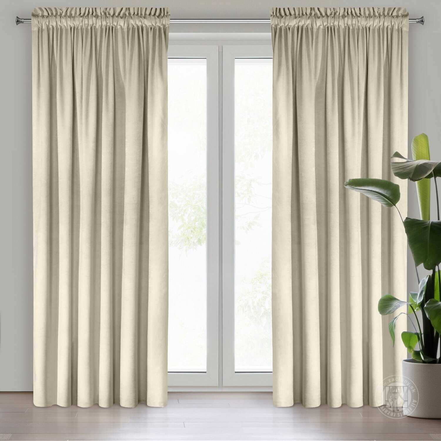 Záves ROSA na páske krémový 140x270cm