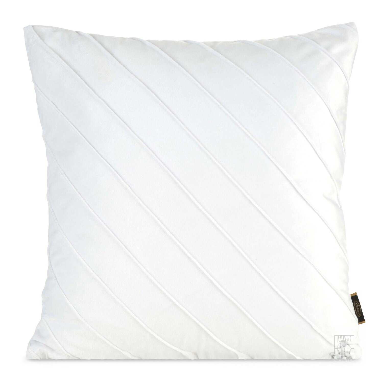  Zamatová obliečka na vankúš NALA3 45x45 cm biela