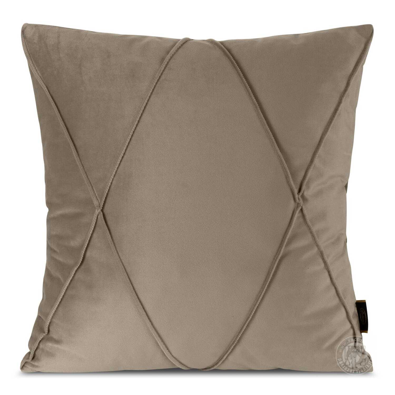 Zamatová obliečka na vankúš NALA1 45x45 cm béžová