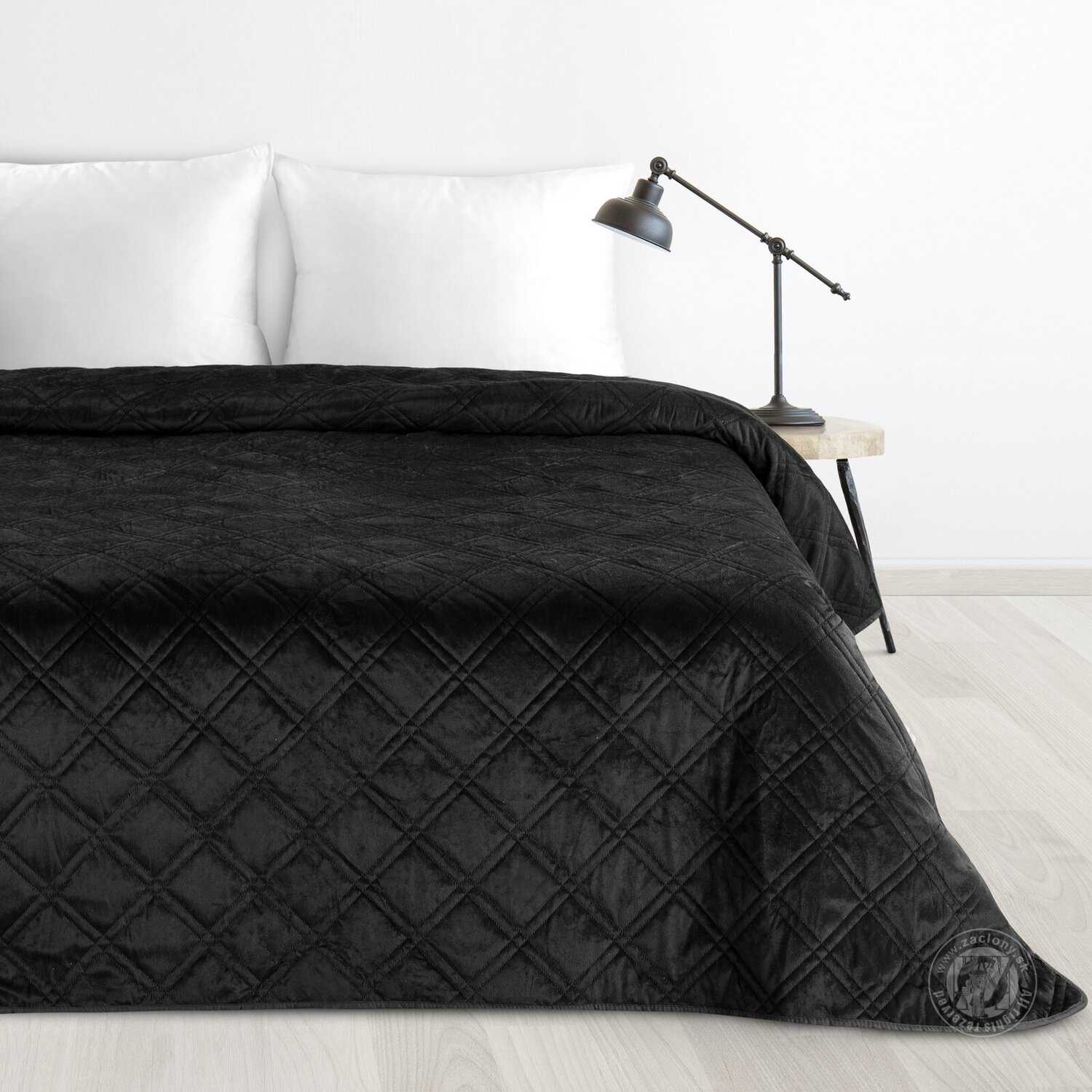 Prehoz na posteľ LUIZ8 220x240 cm čierny