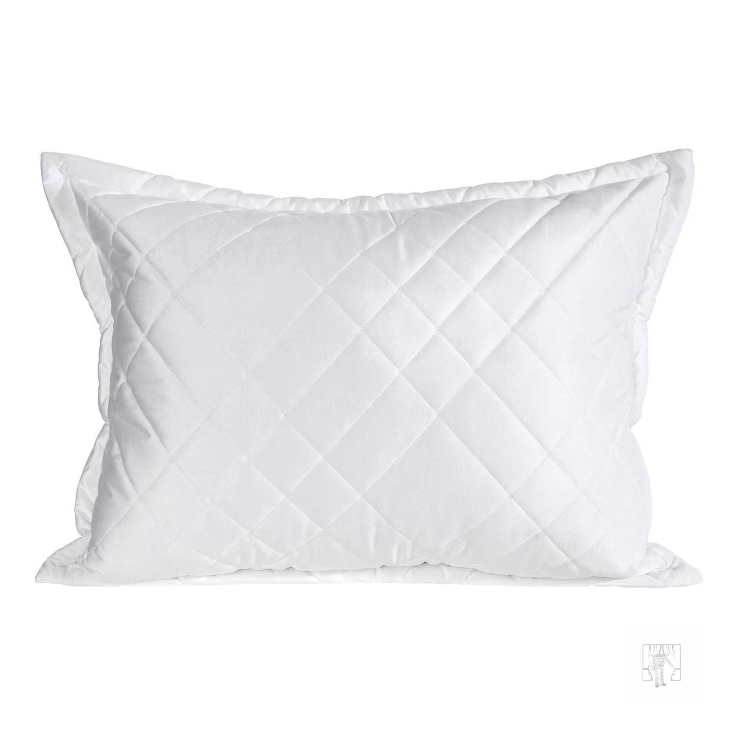 Zamatová obliečka na vankúš RIA6 50x70 cm biela