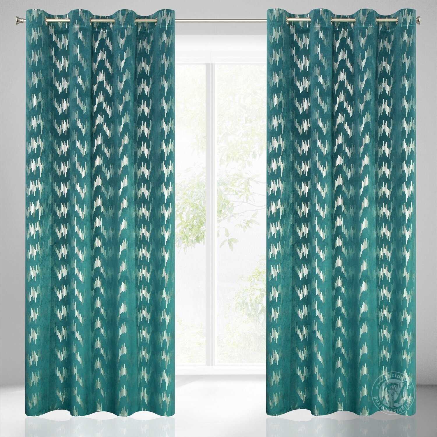 Záves CHILL na krúžkoch 140x250 cm tyrkysový