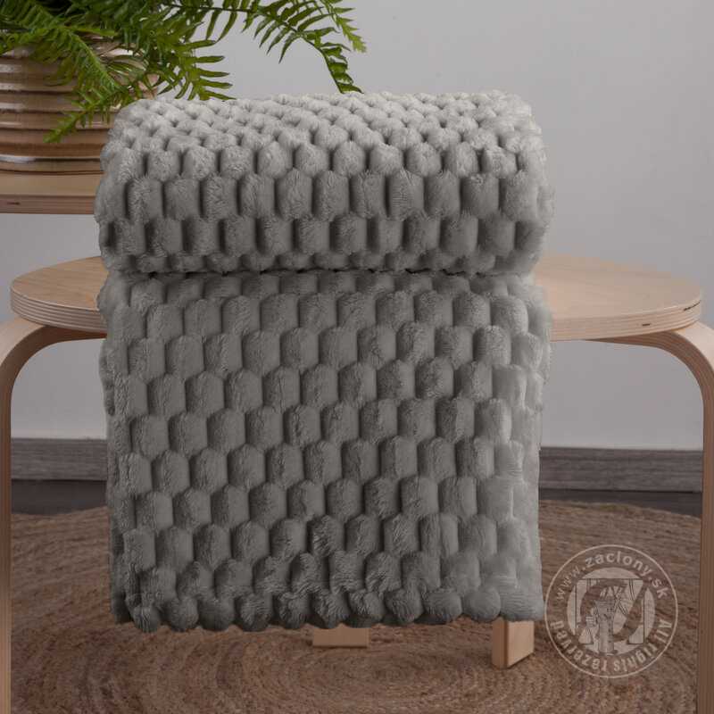 Deka z mikroflanelu CINDY6 200x220cm oceľová