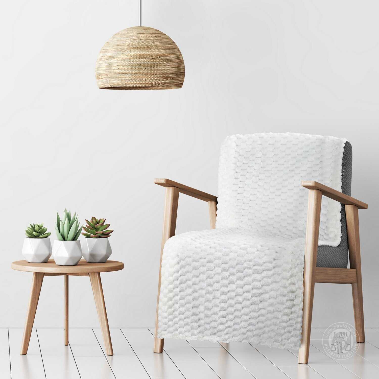 Deka CINDY6 na kreslo 70x160cm biela