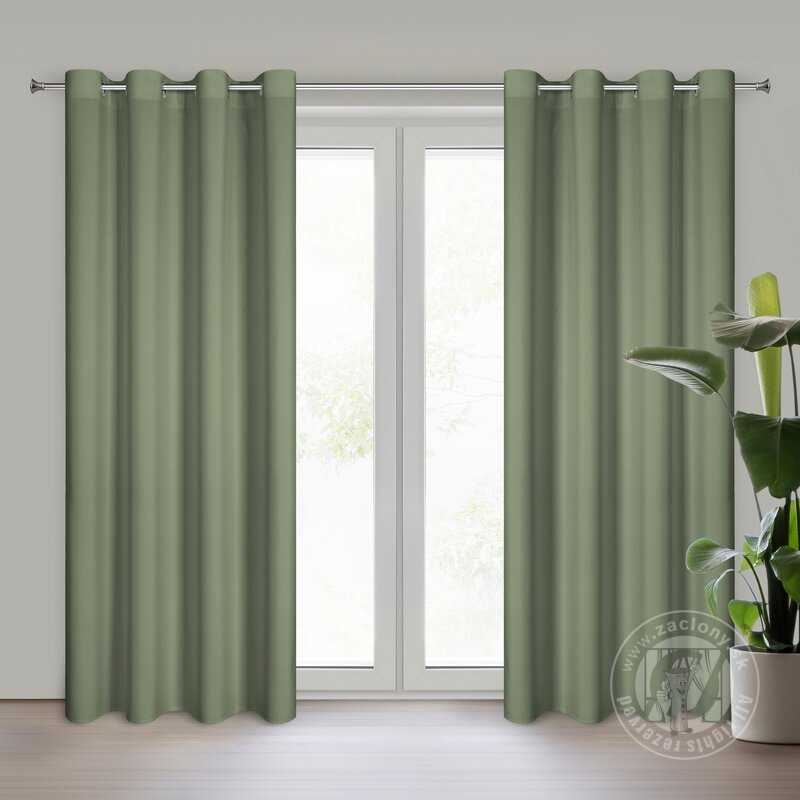 Záves RITA na krúžkoch olivový 140x250cm