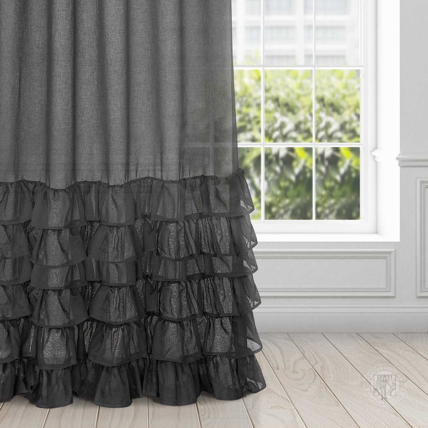 Záclona DOLLY na páske 140x250 cm čierna