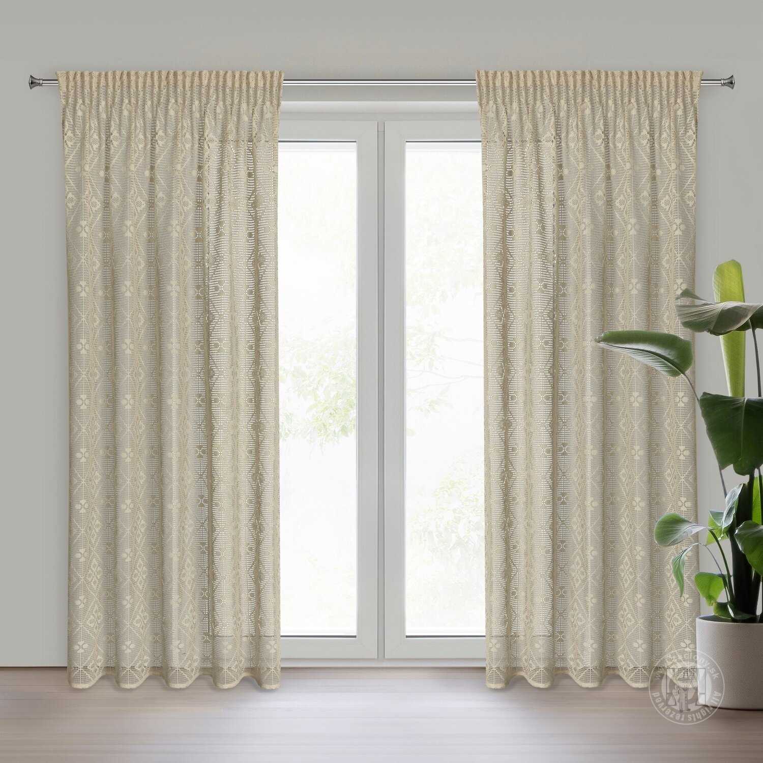  Záclona NELA na páske 140x270 cm béžová